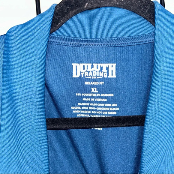 Duluth Trading Co Relaxed Fit Blue Polo Shirt - Picture 2 of 2